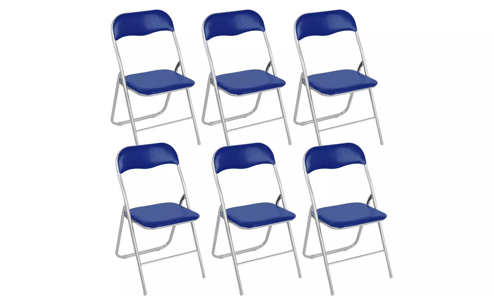 Set 6 sedie pieghevoli imbottite Bakaji