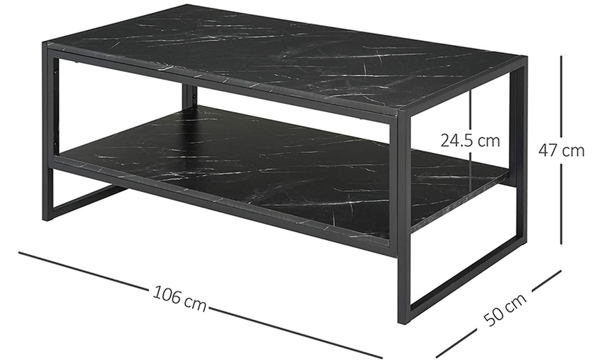 Image 51: HomCom Coffee Table