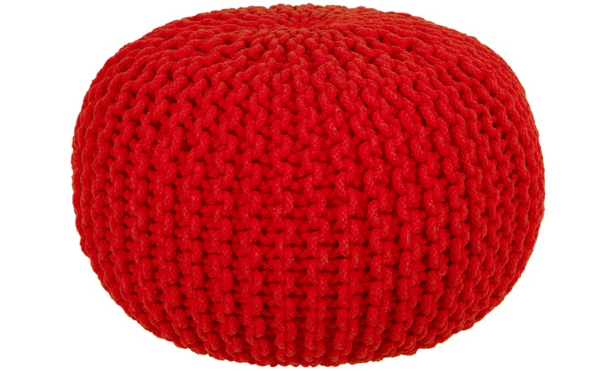 Image 8: Hand-Knitted Pouffe