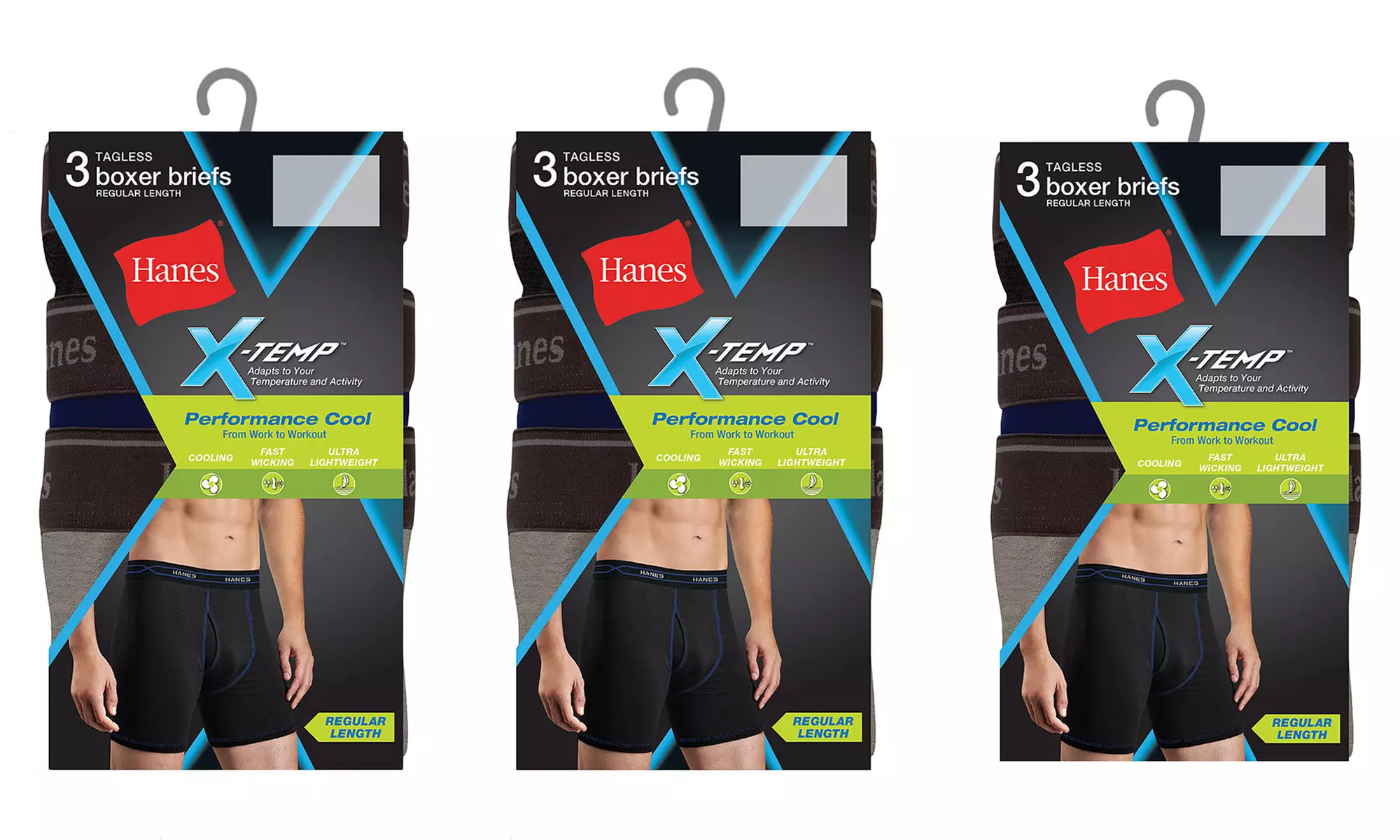 Hanes Men's X-Temp Boxer Briefs (9-Pack) - Second Medium