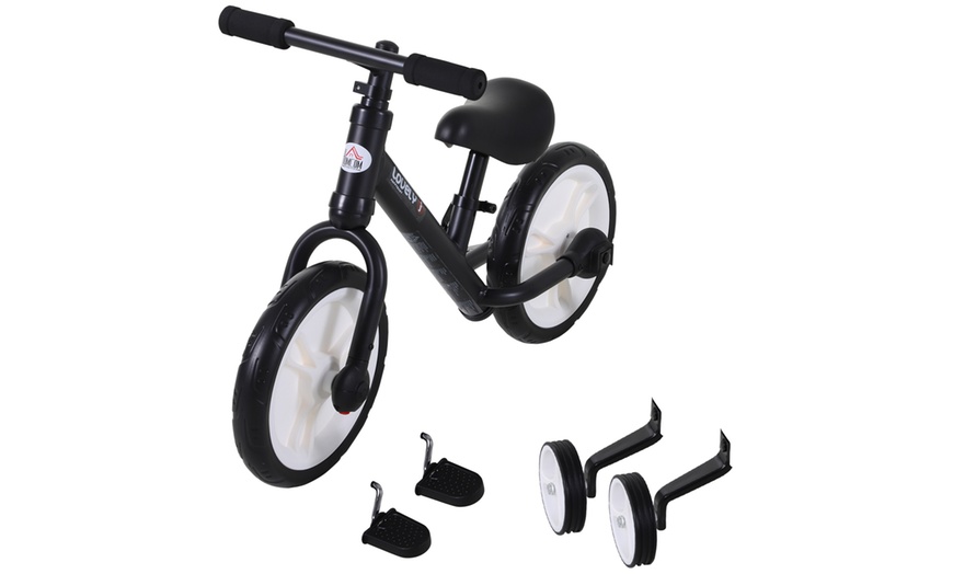 Image 10: HomCom Toddlers' Balance Bike with Removable Stabilisers