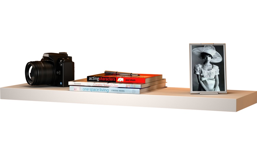 Image 6: Wooden Floating Wall Shelf