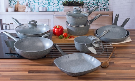 Batterie de cuisine Salter effet marbre