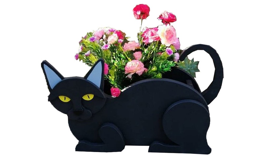 Image 7: Cat-Shaped Flower Pot Planter