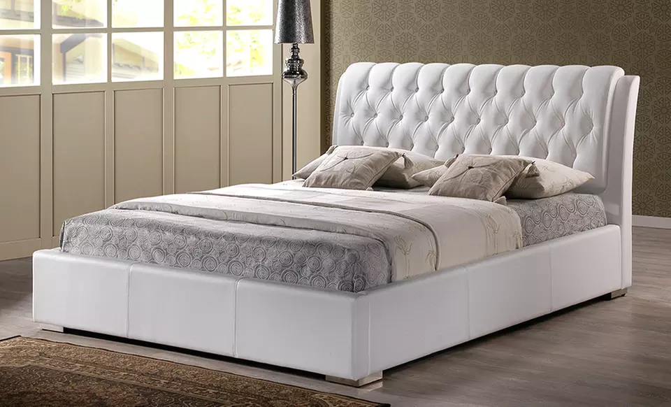 Contemporary Upholstered Platform Beds. Multiple Styles Available from $329.99–$449.99. - Primary Image