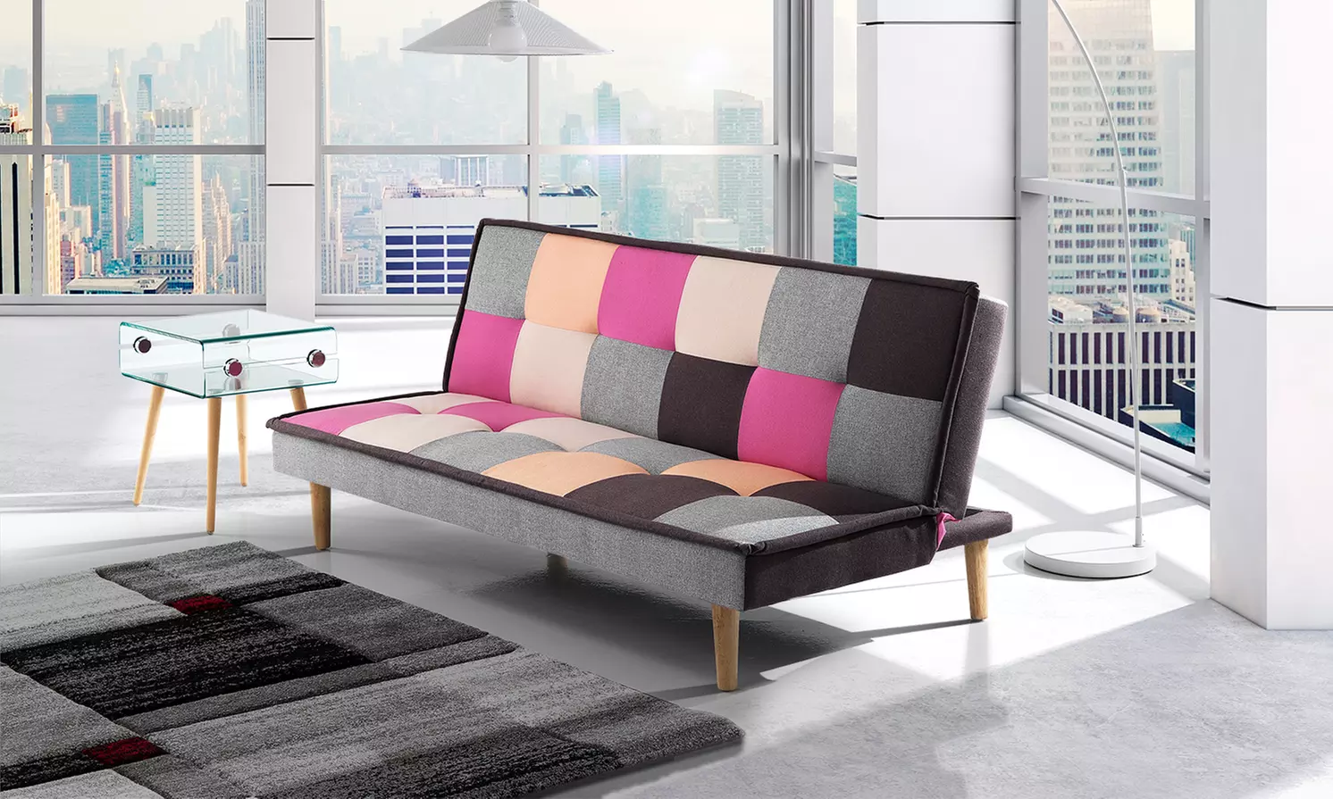Sofá cama tapizado, con envío gratuito - Primary Image