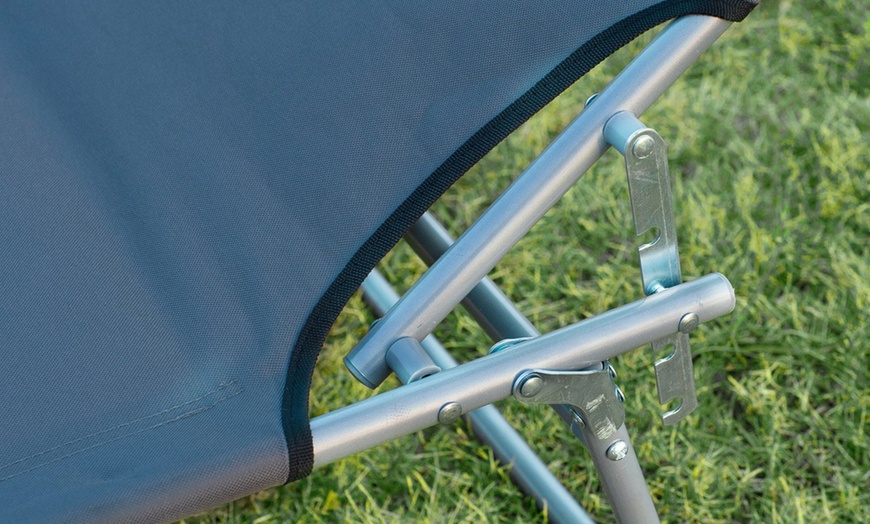 Image 6: Outsunny Reclining Sun Lounger with Sunshade