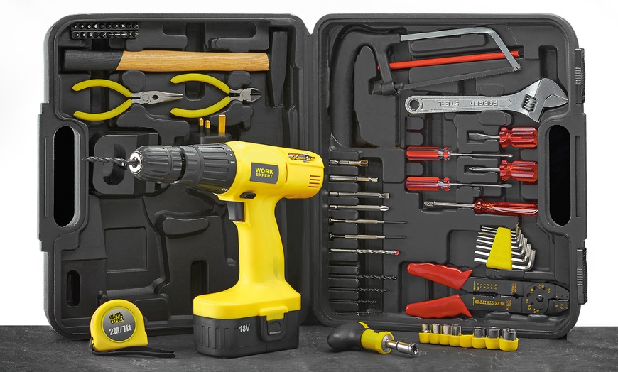 Image 1: Work Expert Hammer Drill Set