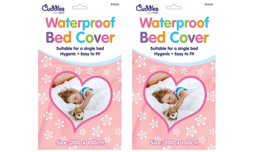 Image 3: One or Two Waterproof Kids Single Bed Cover