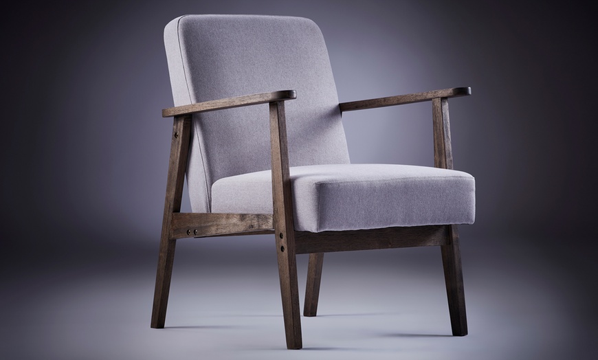 Image 2: Wooden Frame Armchair