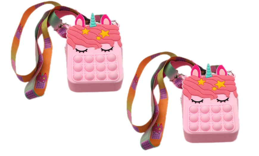 Image 5: Unicorn Push Pop Fidget Bubble Shoulder Bag