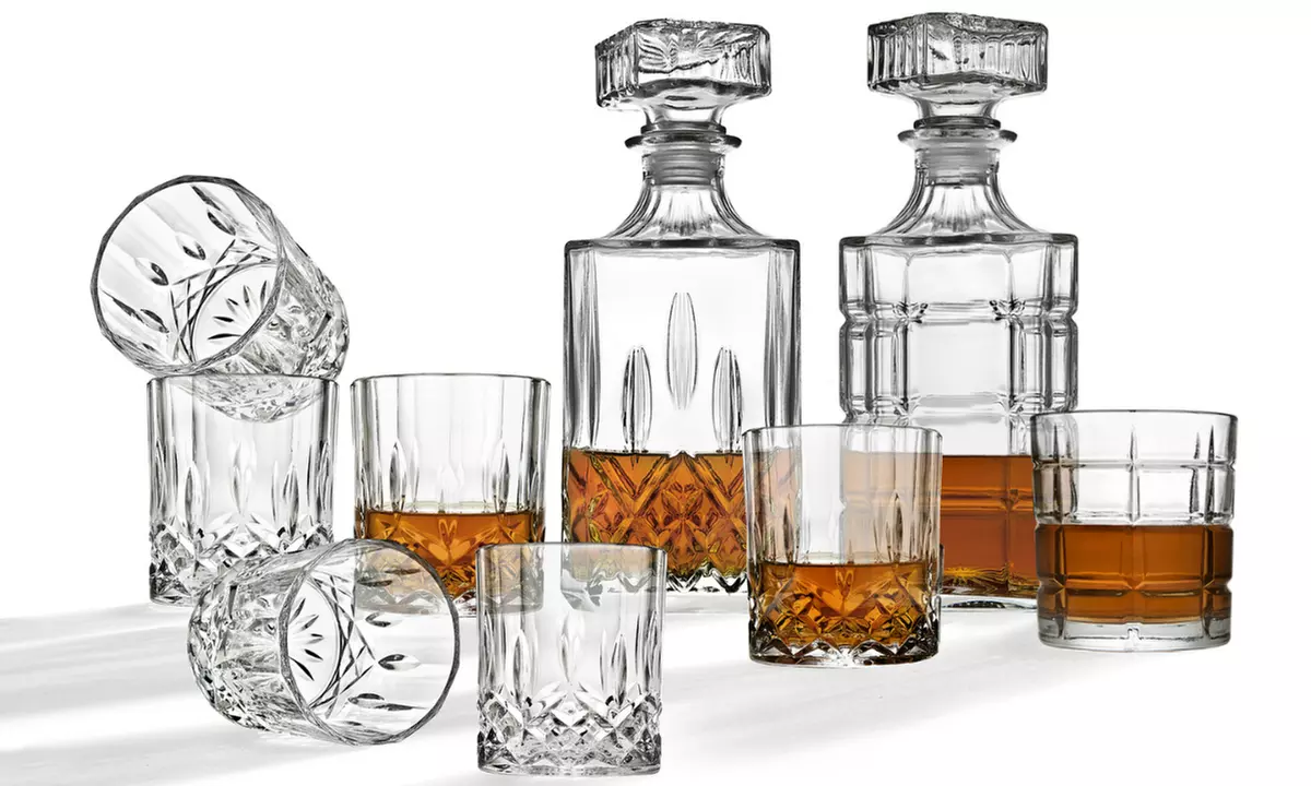 Godinger Studio Diamond Whiskey Decanter Set (5, or 7-Piece) - Primary Image