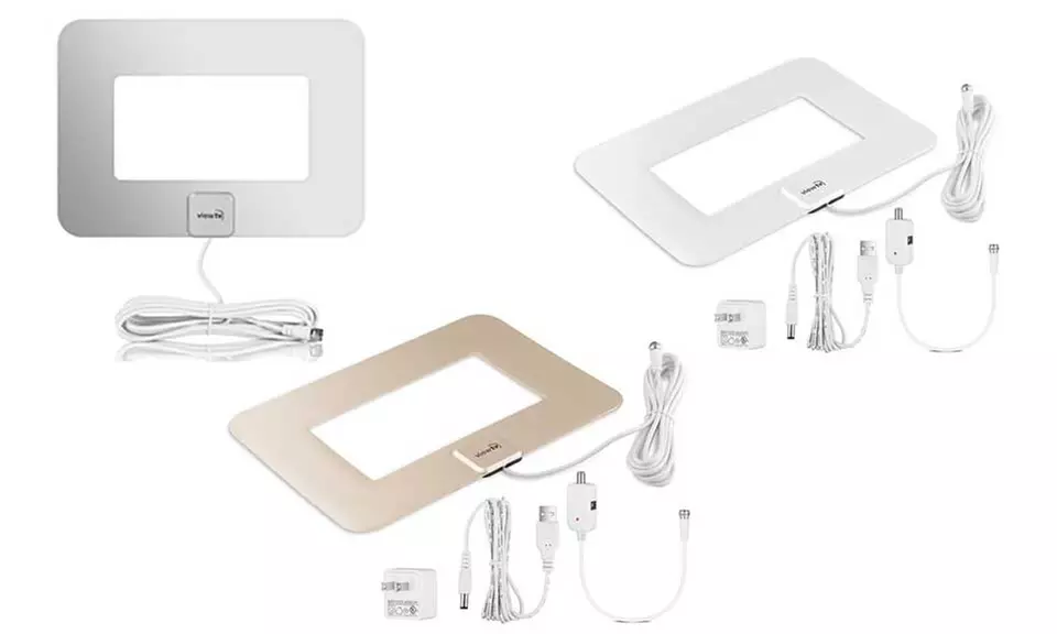 ViewTV Flat Amplified HD Digital TV Antenna 80 Mile Range - Primary Image