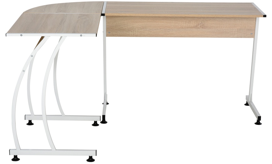 Image 12: HomCom Corner Desk