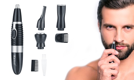 Afeitadora eléctrica 4 en 1 para barba y nariz