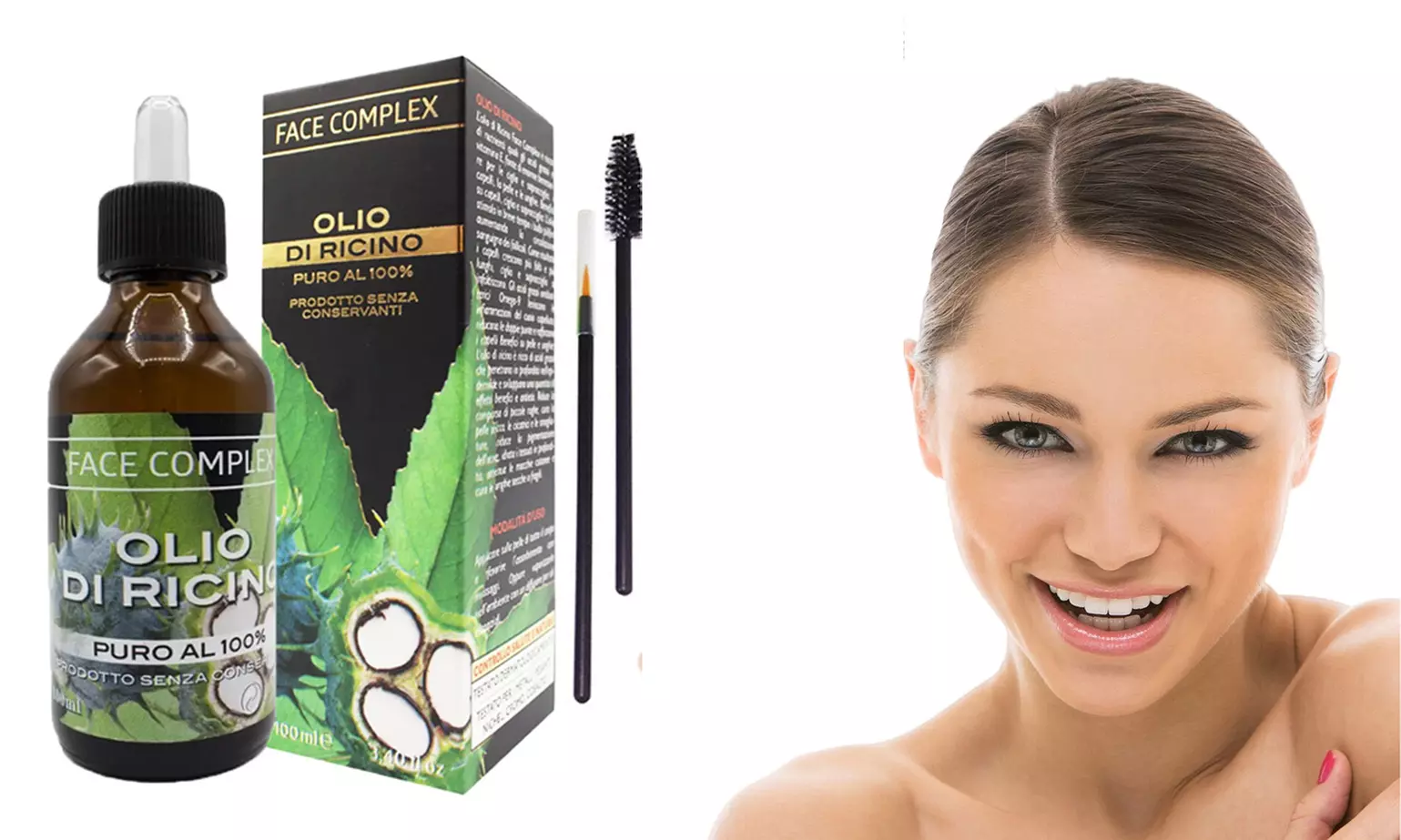 2x Rizinusöl 100 ml mit 2 Applikatoren (114,50 € / L)