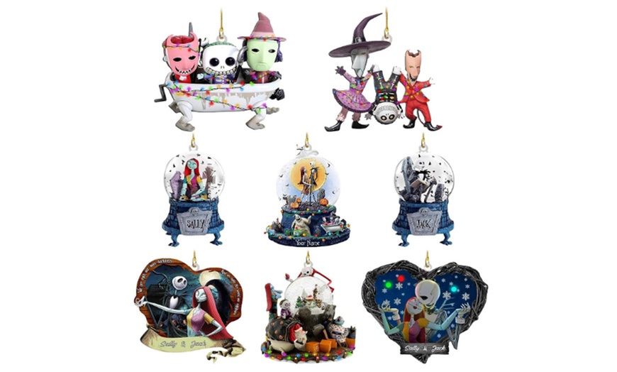 Image 1: Nightmare Before Christmas Inspired Christmas Tree Hanging Ornaments