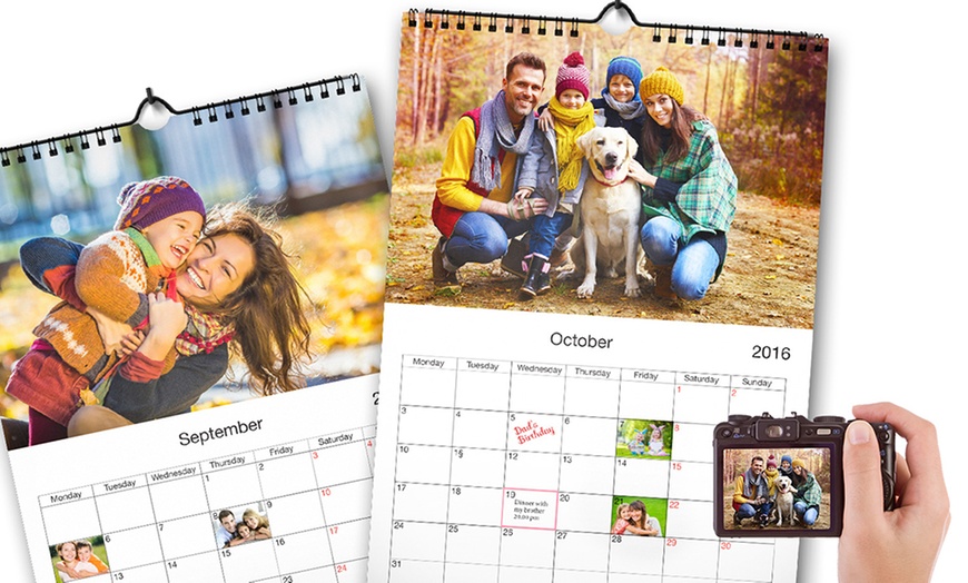 Image 1: A3 Personalised Photo Calendar