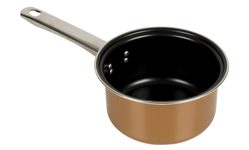 Image 8: Eight-Piece Non-Stick Copper Cookware Set