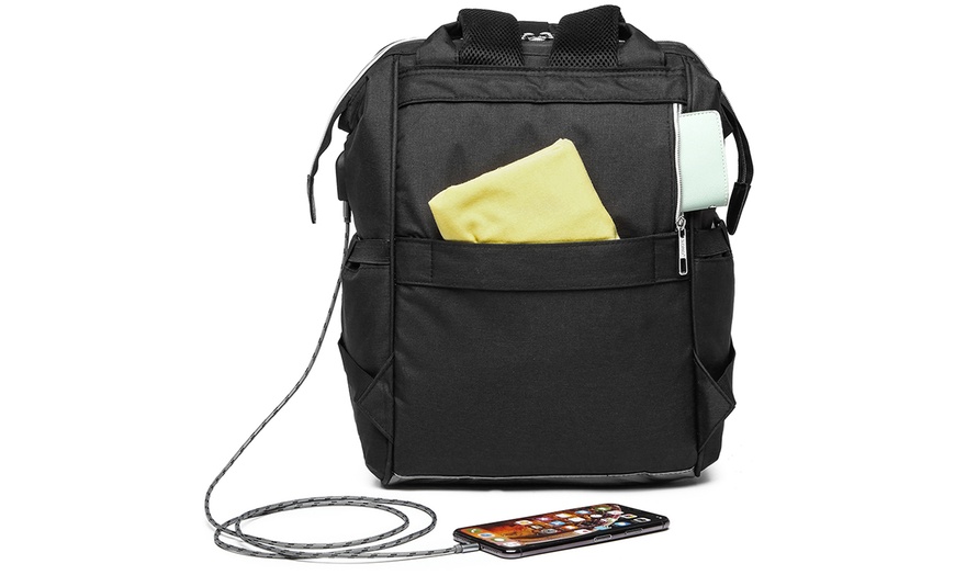 Image 2: Functional Backpack with Optional USB Charging Port