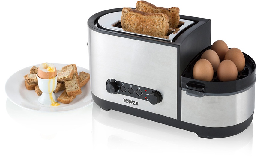 Image 2: Tower Toaster with Egg Cooker