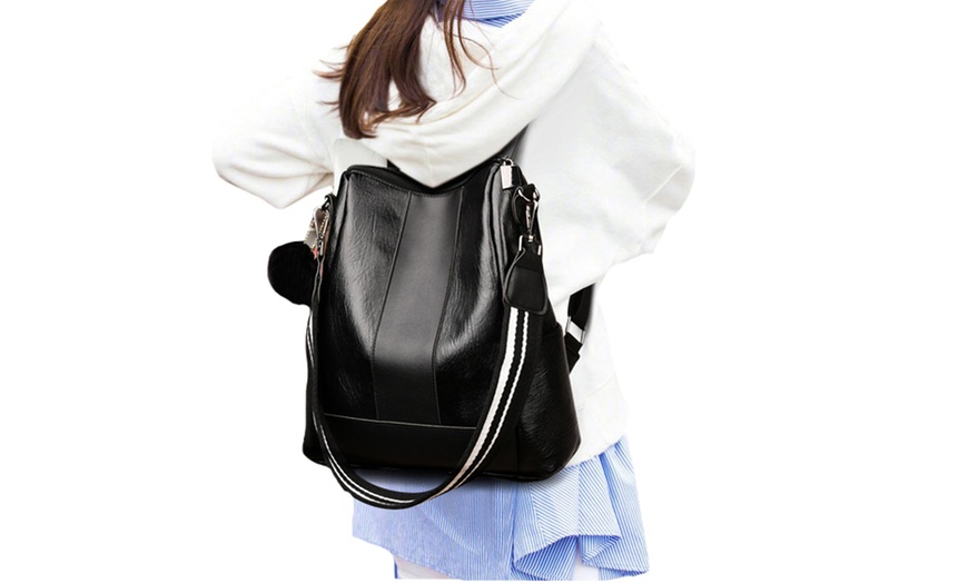 Image 3: Fashion-Forward Anti-Theft Backpack for Every Occasion!