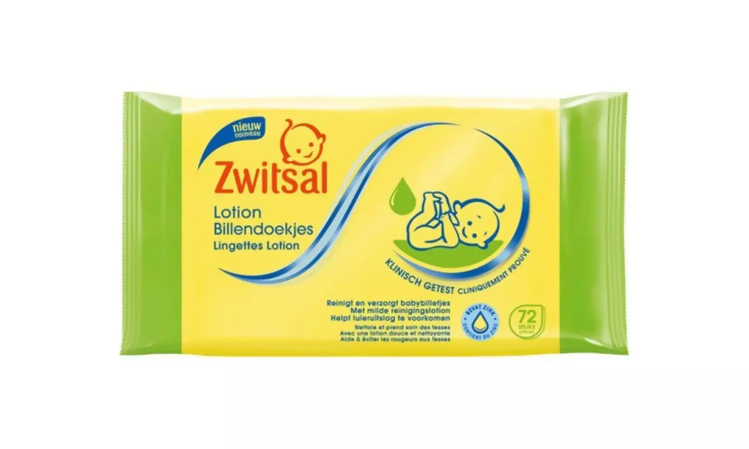 Lingettes pour lotion bébé Zwitsal - Second Medium