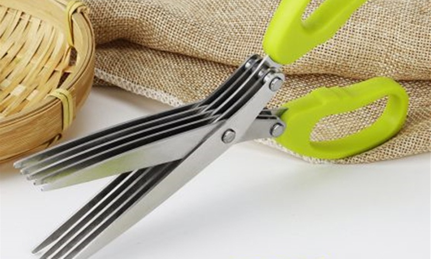 Image 4: Five-Layered Vegetable Cutting Scissors 