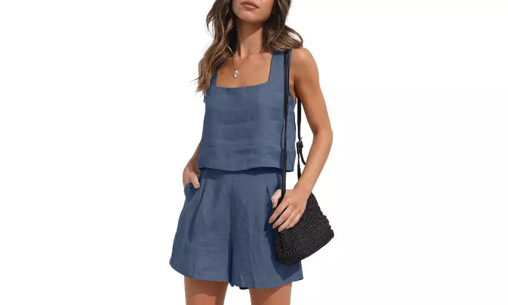 Completo da donna in lino 2 pezzi