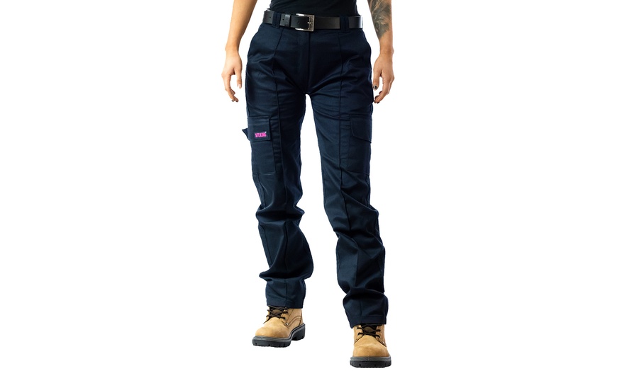 Image 4: Site King Women's Cargo Work Trousers