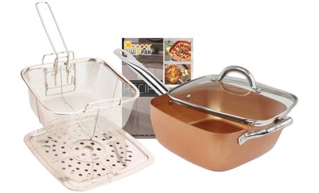 Square Copper Cooking Pan 9.5