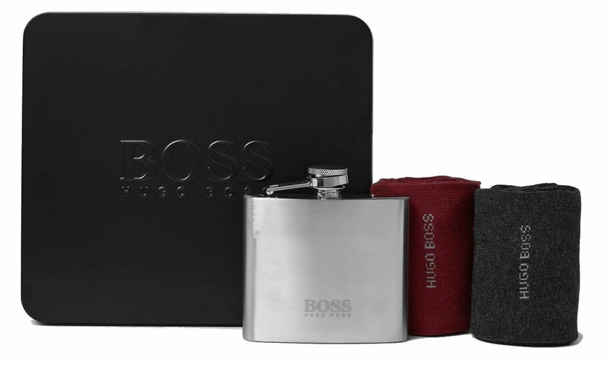 Image 4: Coffret-cadeau Hugo Boss avec flasque et 2 paires de chaussettes 40-45