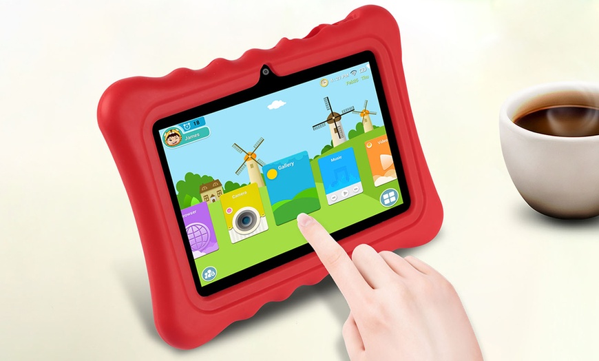 Image 4: 7'' 8GB Kids Tablet + Bumper Case