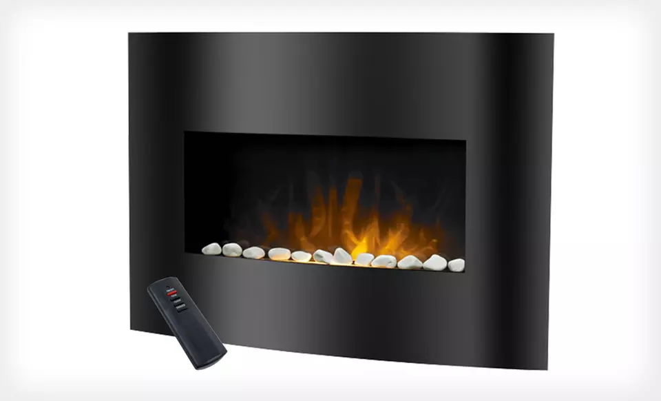 $159 for a Warm House Curved-Glass Electric Fireplace ($499.99 List Price). Free Shipping and Free Returns. - Second Medium
