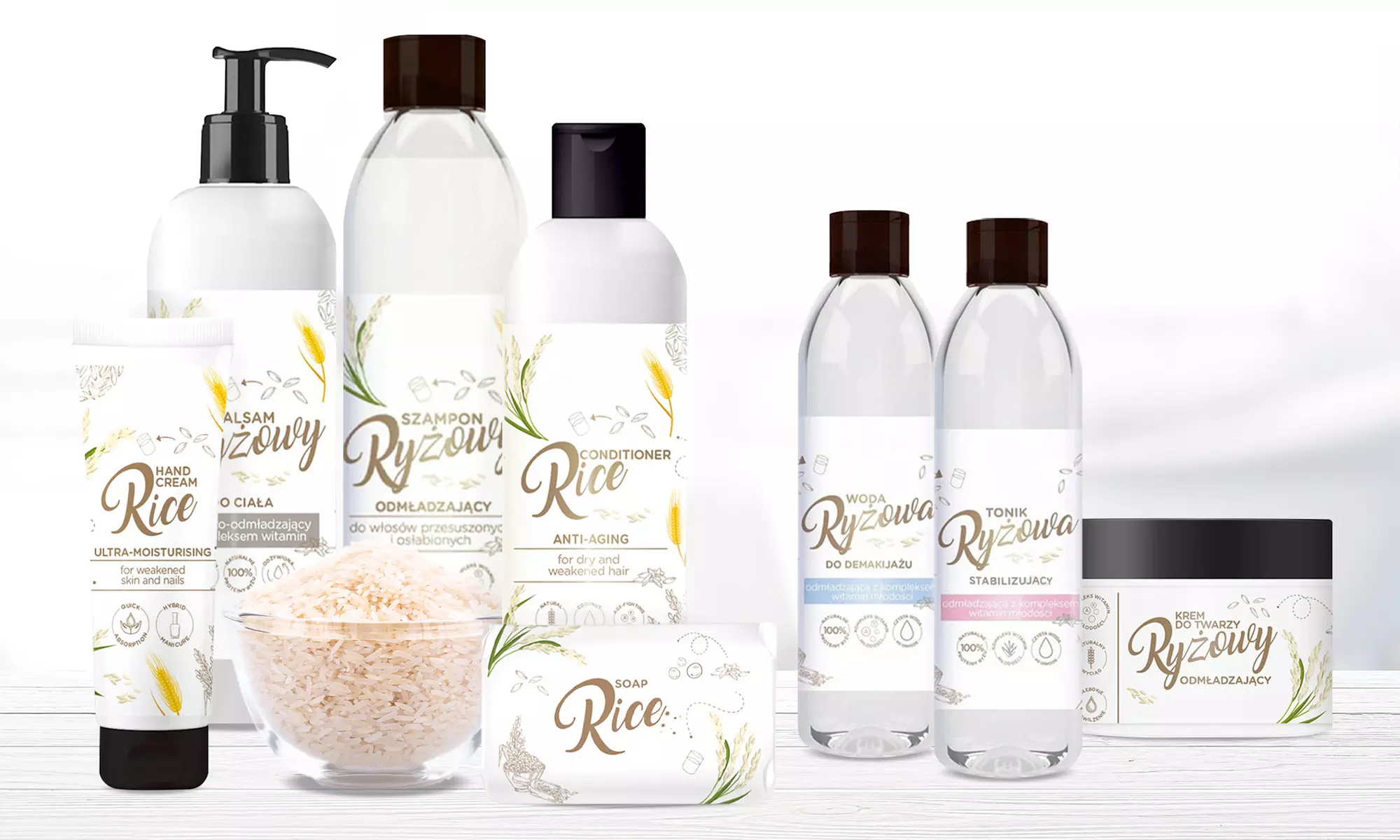 Ensemble de produits soin naturel au riz - Primary Image
