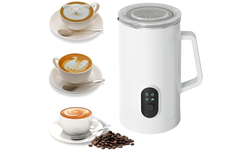 Image 3: Electric Milk Frother with 4 Functions and Precise Temperature Control