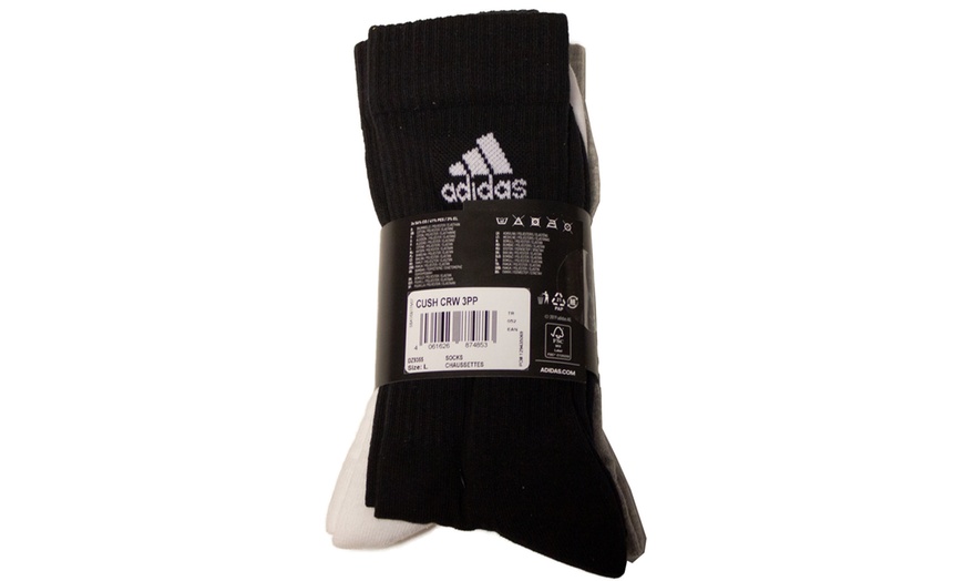 Image 4: Three Pairs of Adidas Cushioned Crew Socks