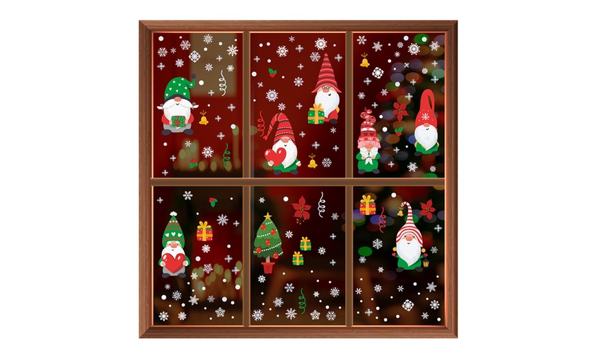 Image 2: Christmas Window Clings Set