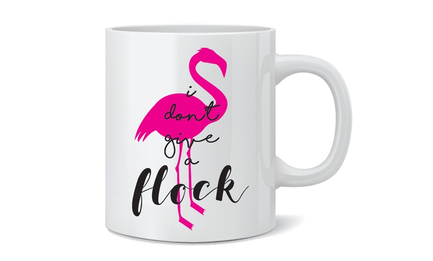 Image 5: One or Two Flamingo Print Mugs