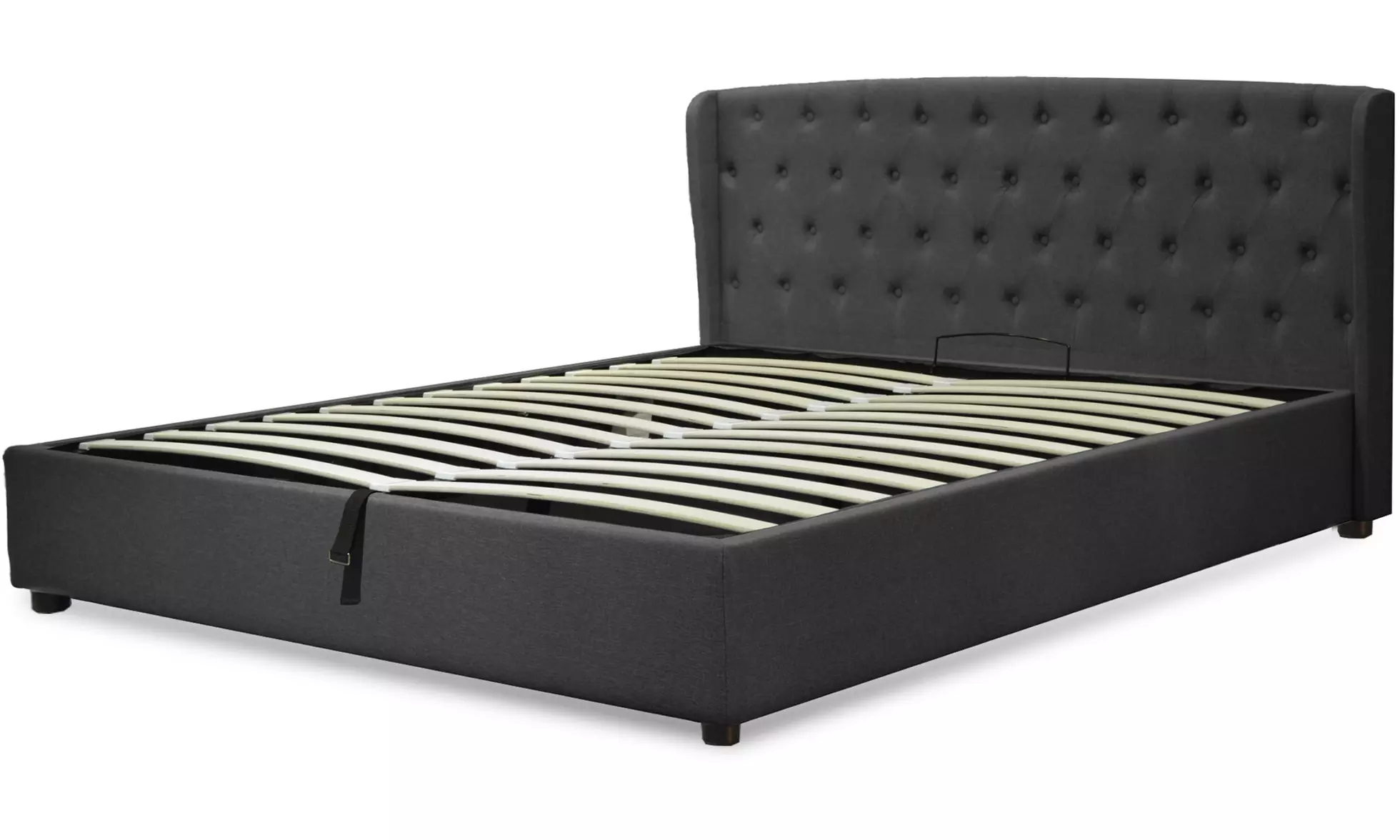 Lit coffre "Sherwood" en tissu, coloris au choix, Sampur