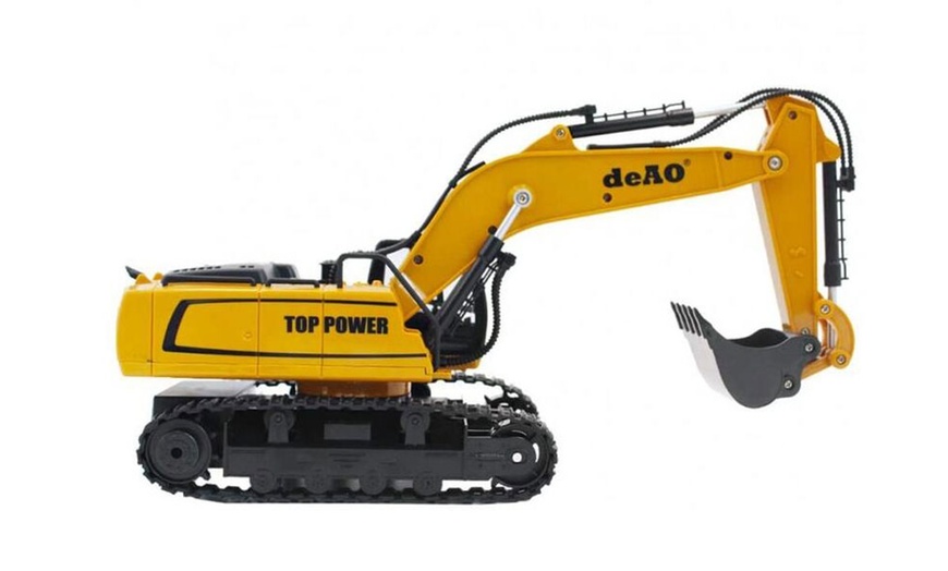 Image 2: 1:18 Six-Channel Remote Control Excavator Digger Truck for Kids