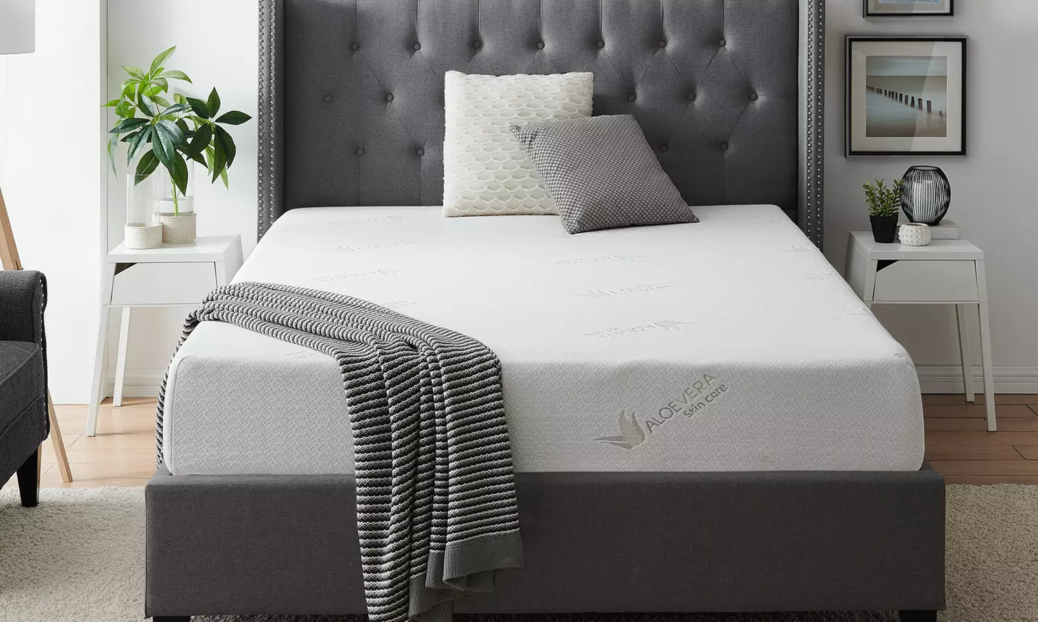 AC Pacific 8" Memory Foam Mattress with Aloe Vera Cover  - Primary Image