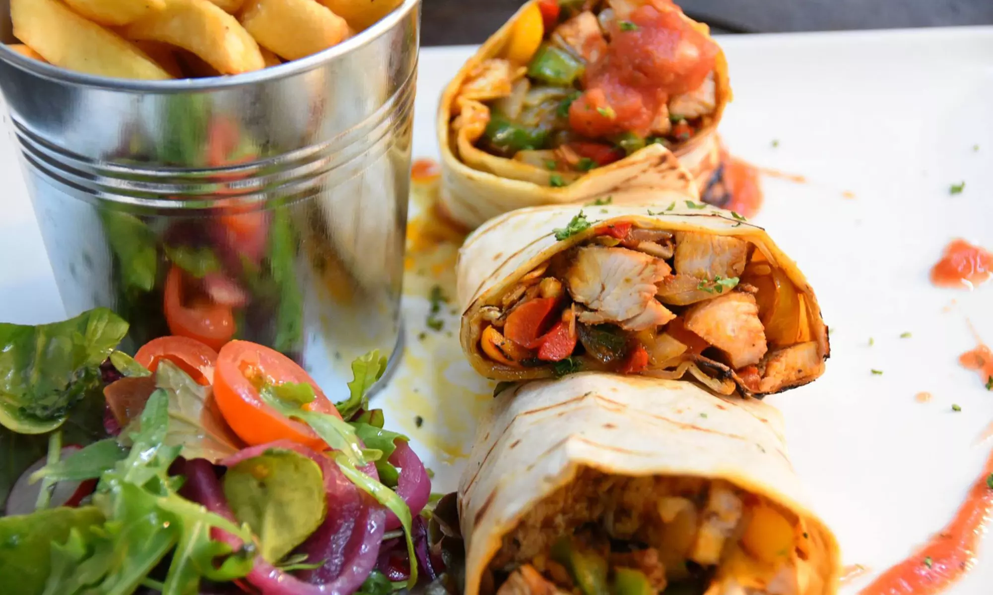 Latin-Inspired Two-Course Meal with Optional Glass of Wine for 2 or 4