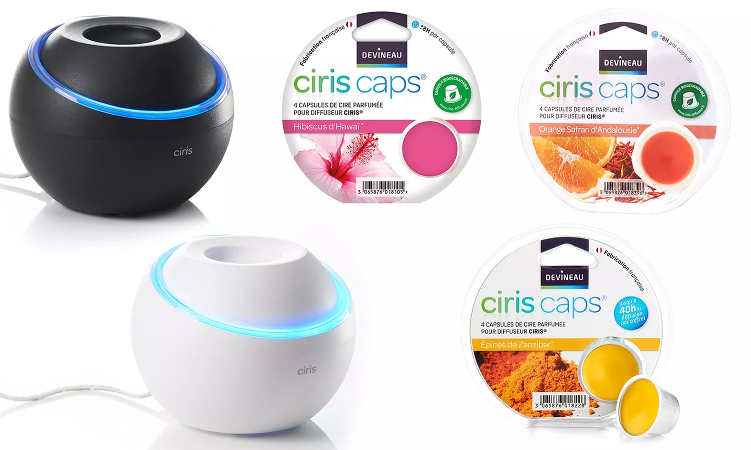 Diffuseur d'ambiance Devineau Ciris® avec différentes capsules parfumées - Primary Image