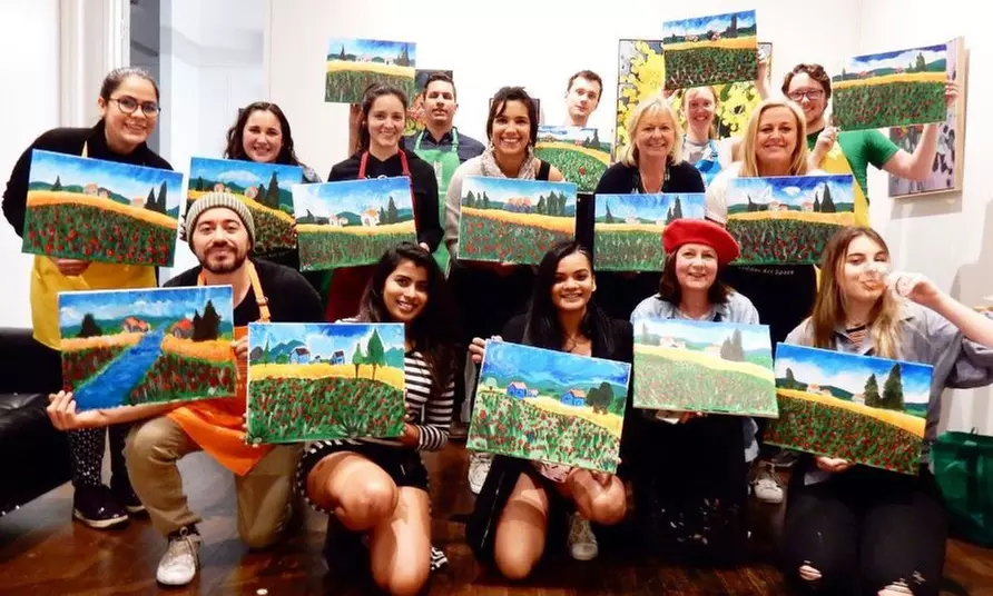 2.5-hour Sip and Paint Workshop for One or Two People