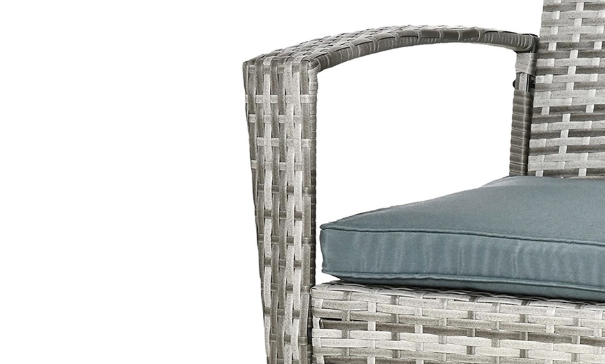 Image 14: Outsunny Rattan-Effect Rocking Chair