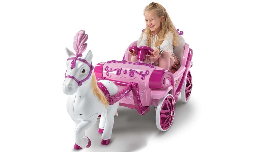 Image 4: Huffy Disney® Princess Horse and Carriage Ride-On