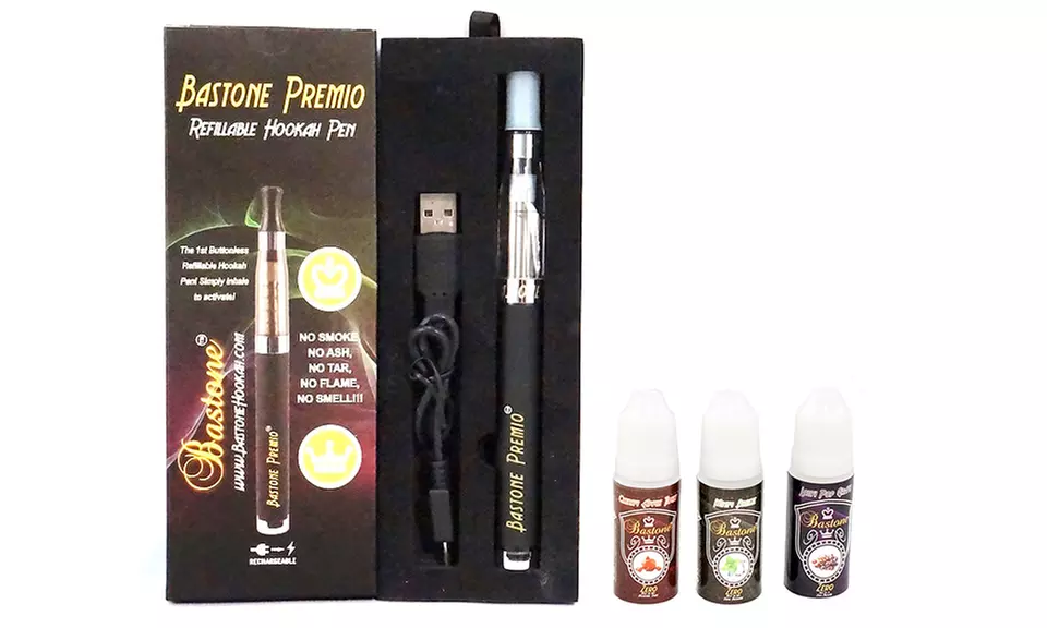 Bastone Premio Buttonless Vaporizer Pen Starter Kit with Optional e-Juice from Hookah Town - Primary Image