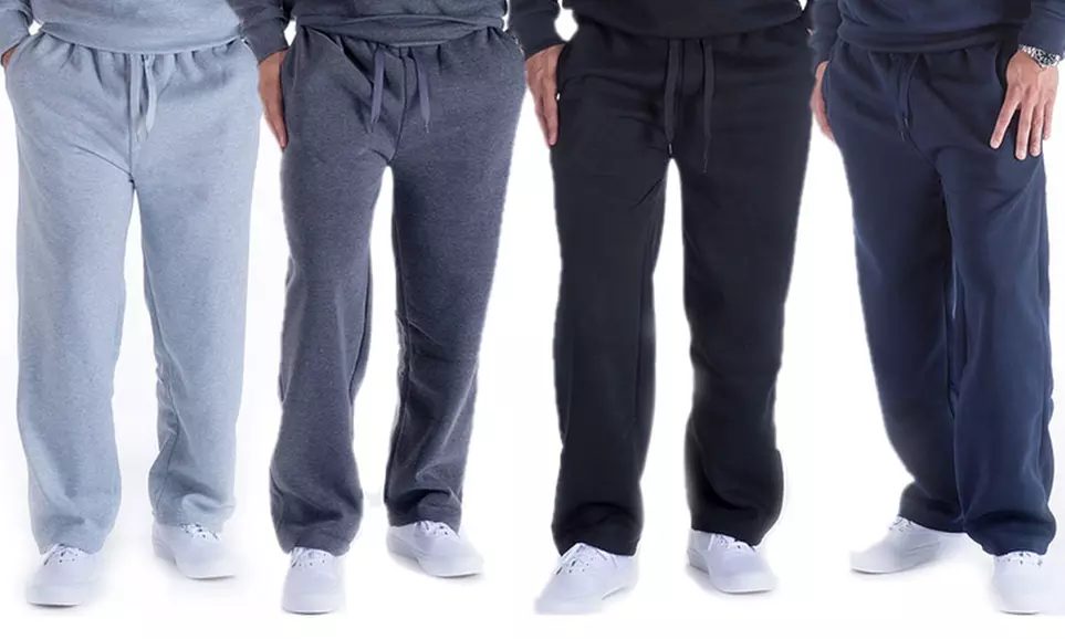4-PK LeeHanton Men's Soft Straight Leg Sweatpants (S-5XL) - Primary Image