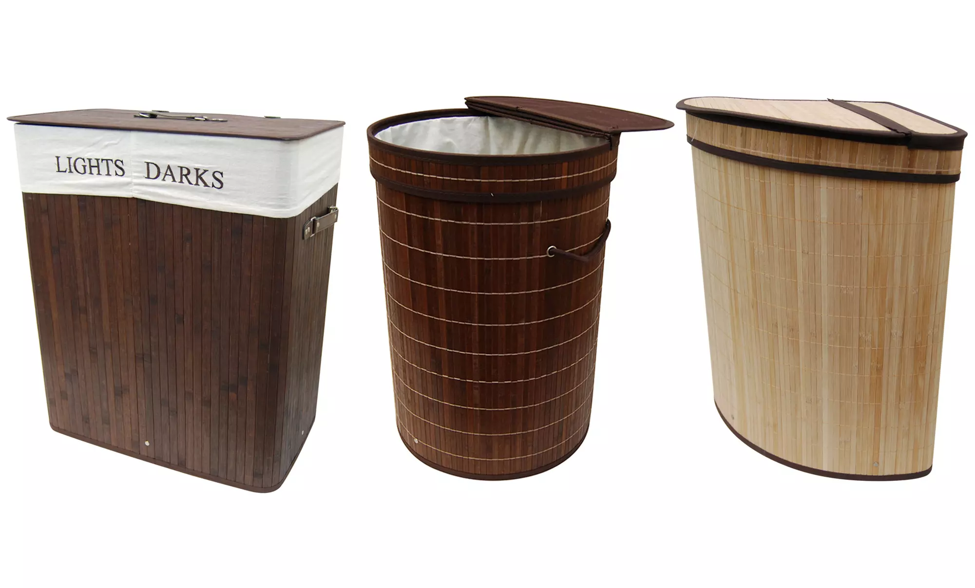 Folding Bamboo Laundry Hampers - Primary Image